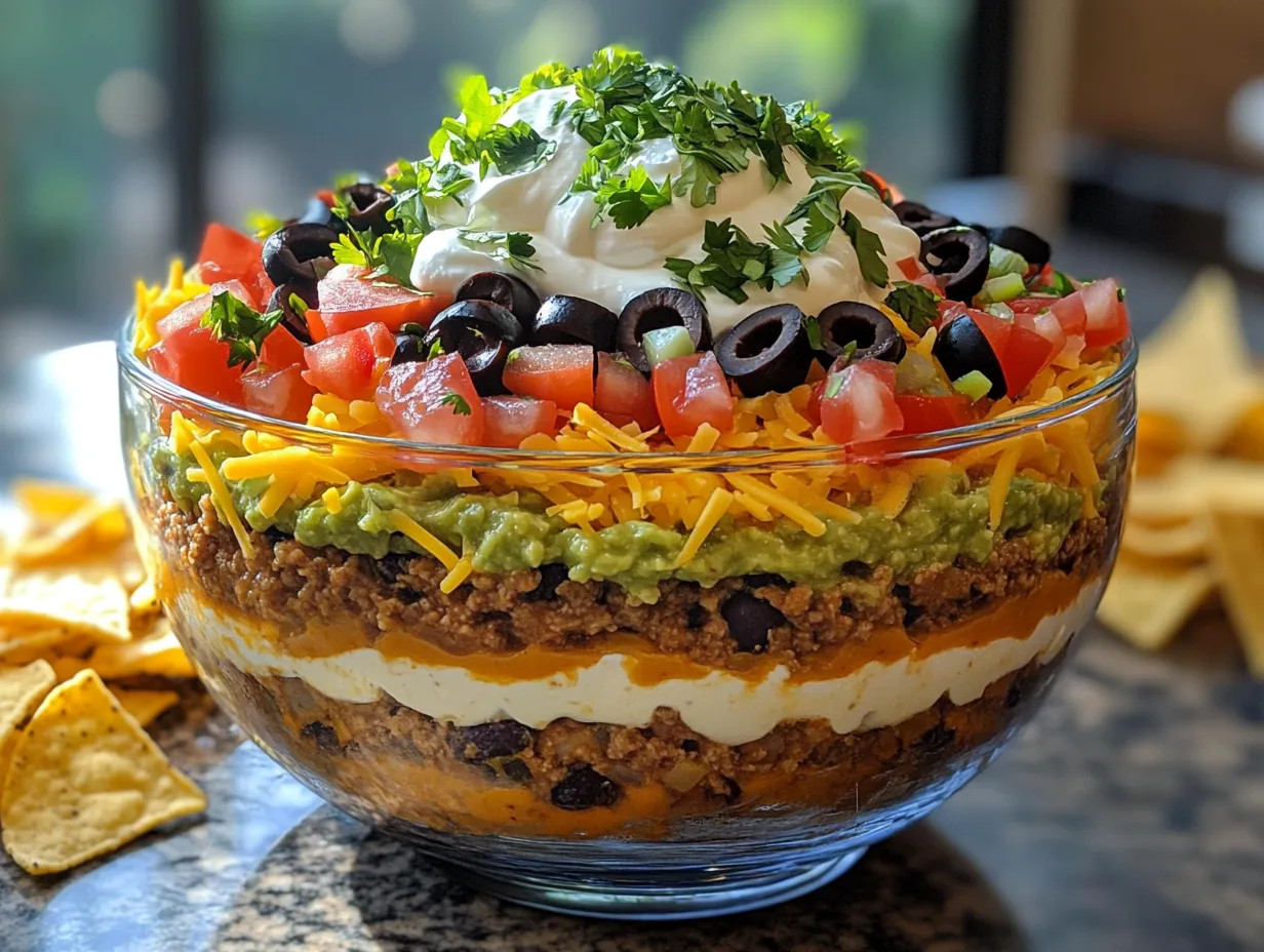 7 layer taco salad recipe picture