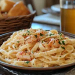 Crawfish Fettuccine Recipe in table