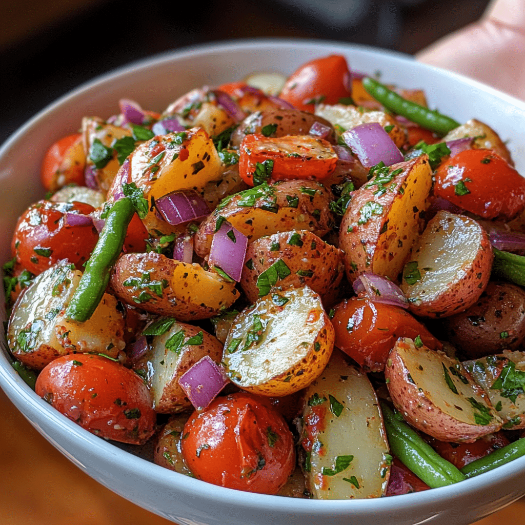 Vibrant Red Potato Salad with Tangy Herb Dressing