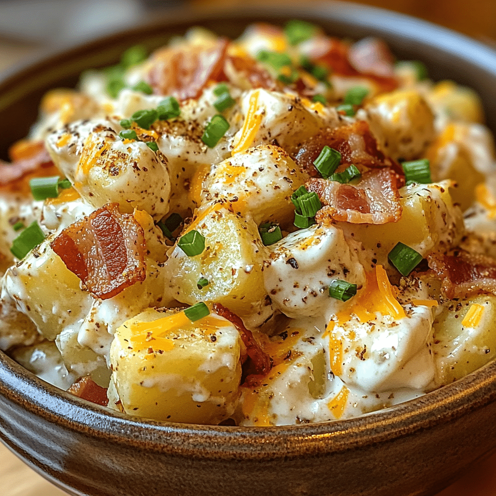 Quick and Creamy Loaded Baked Potato Salad