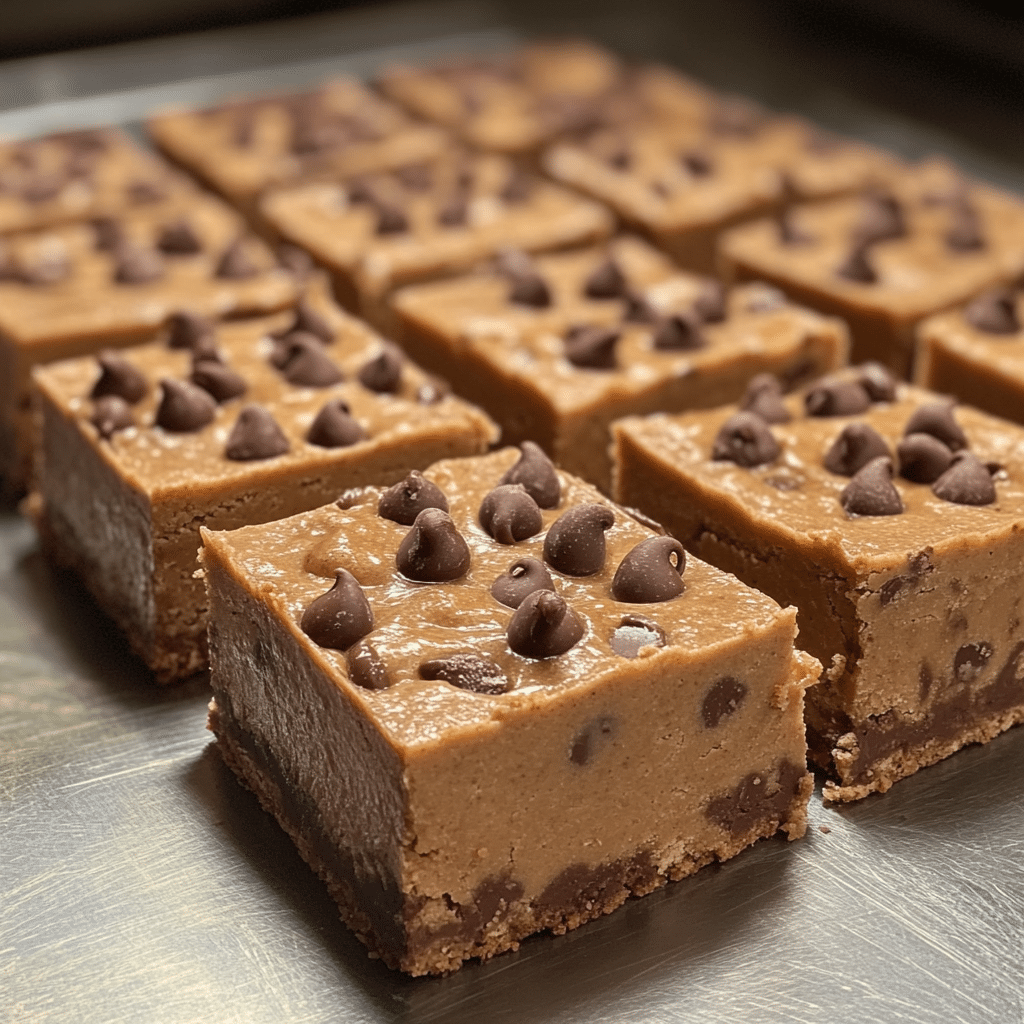 Decadent No-Bake Chocolate Chip Cookie Dough Bars