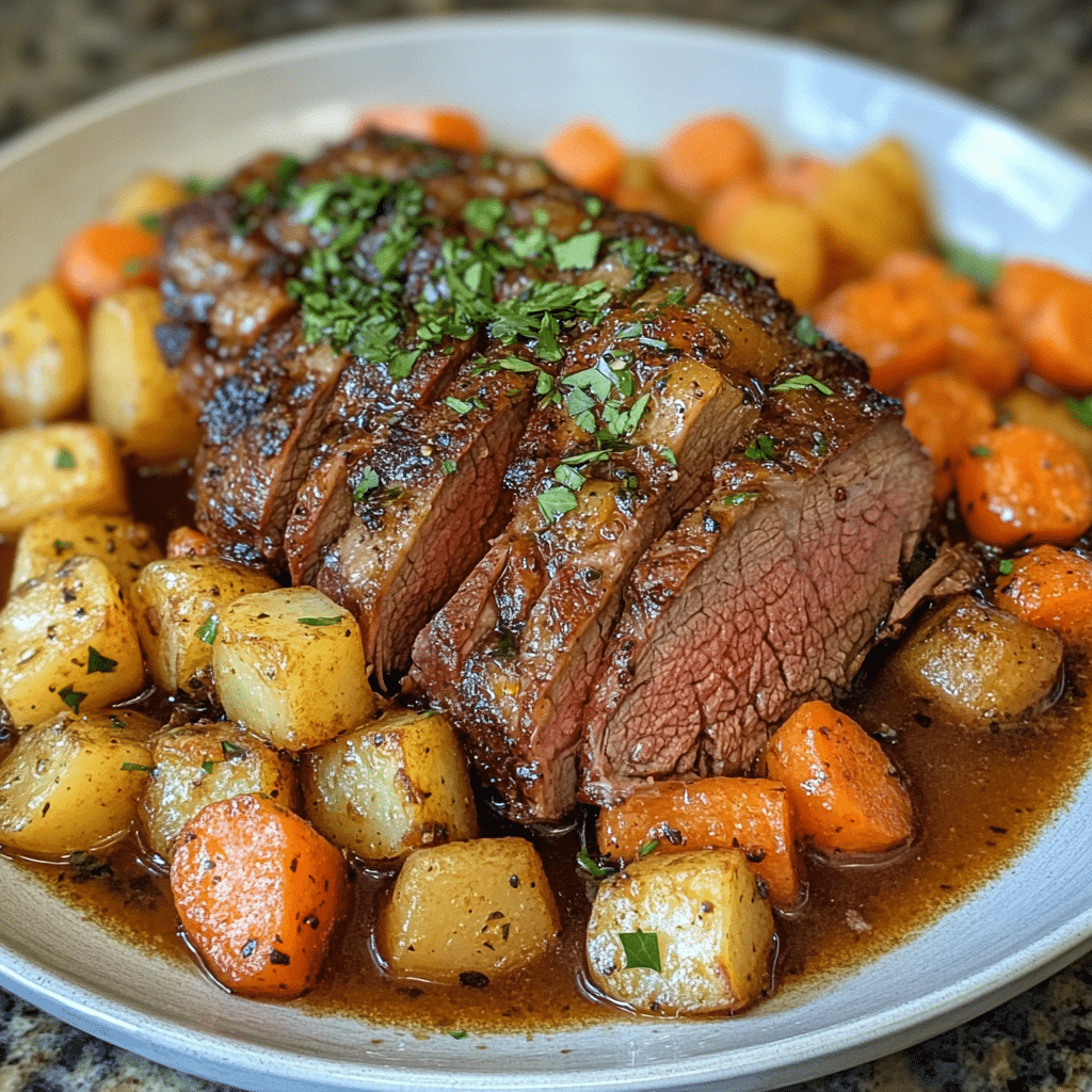 Savory Herb-Infused Make-Ahead Crock Pot Pot Roast Recipe