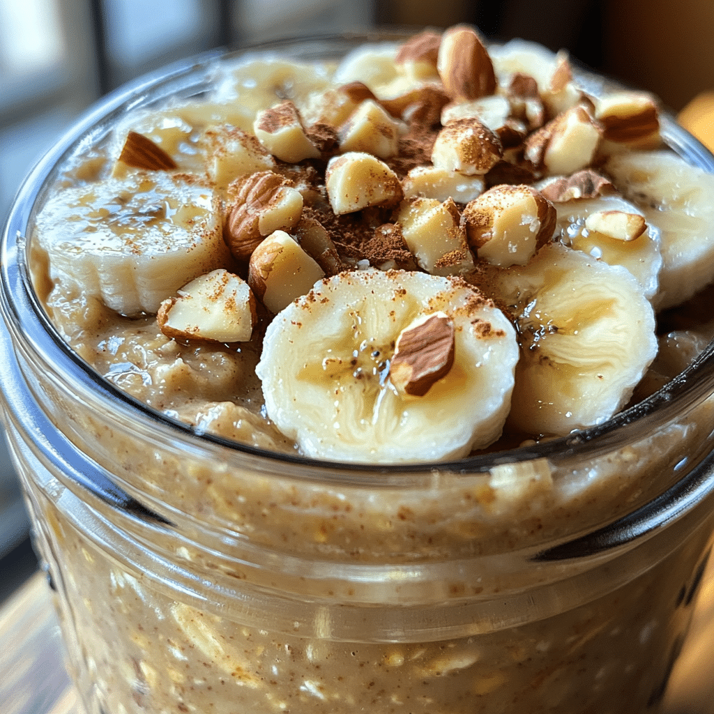 Quick & Creamy Peanut Butter Overnight Oats