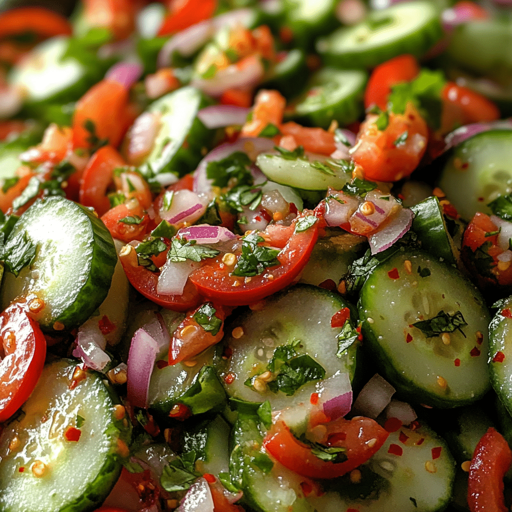 Zesty Spicy Cucumber Salad