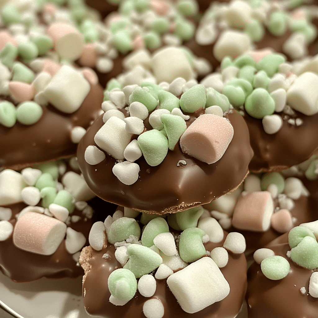 Quick No-Bake Mint Chocolate Chip Clusters