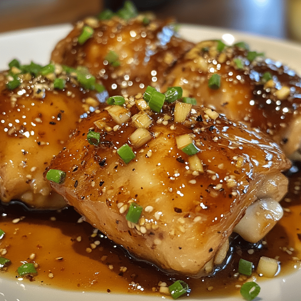 Savory Crockpot Chicken Thighs with Honey Garlic Glaze