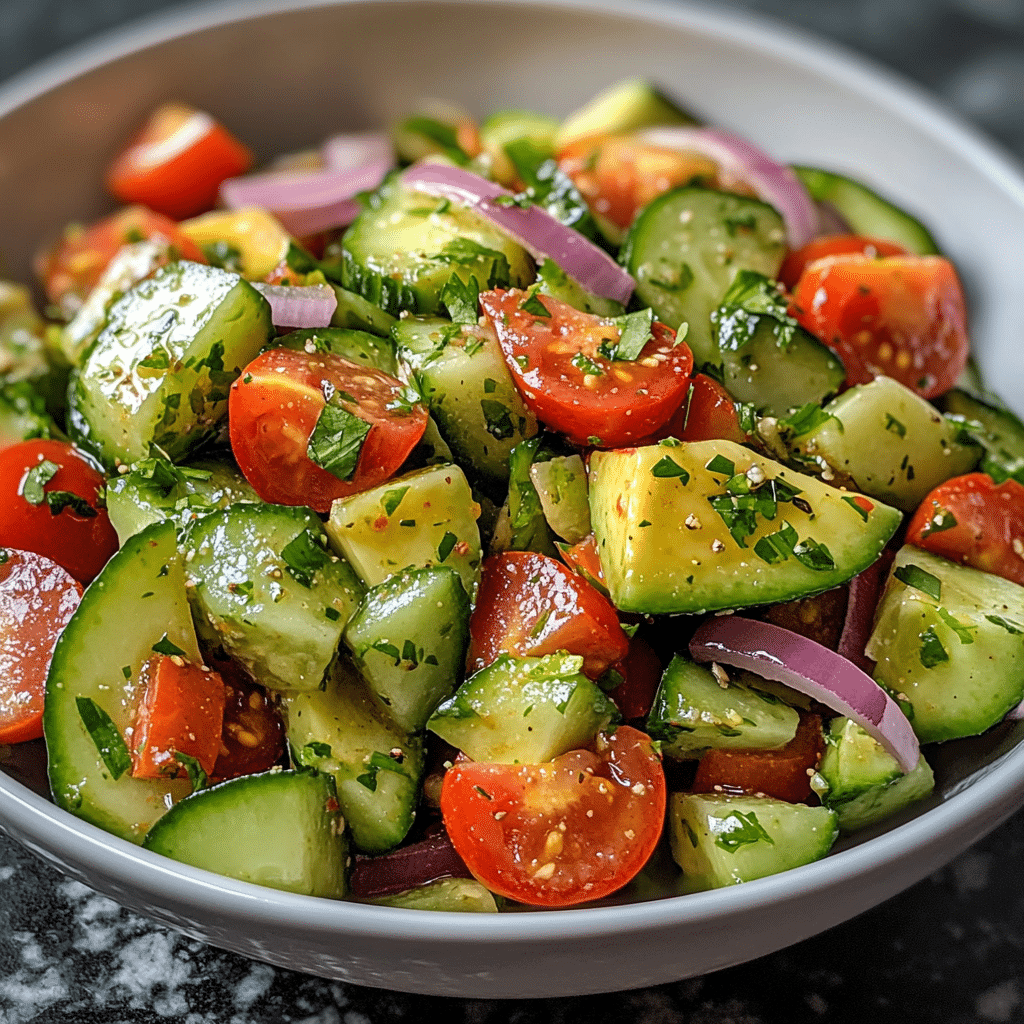 Refreshing Cucumber Avocado Salad