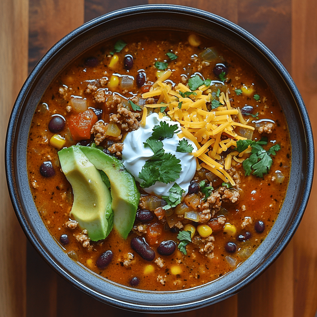 Savory Instant Pot Taco Soup