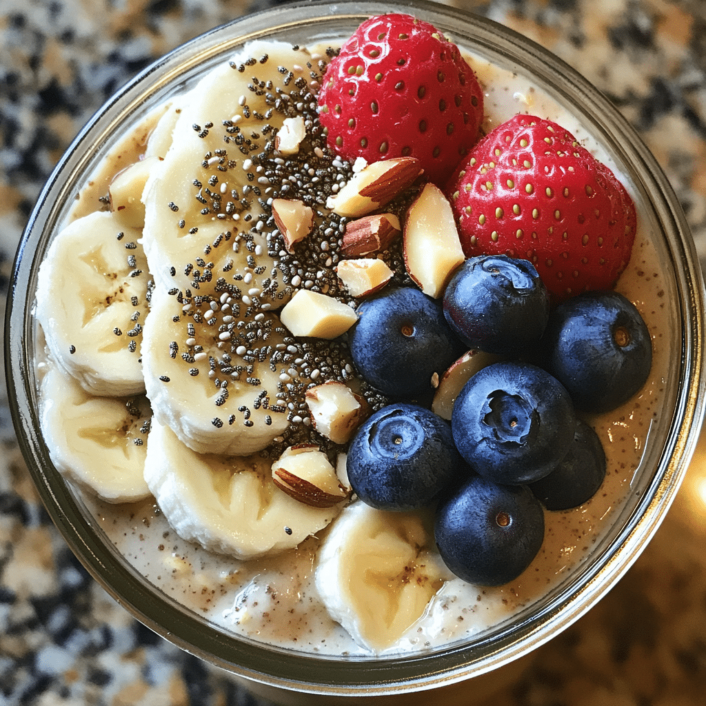 Creamy Blended Overnight Oats with Superfood Boosts