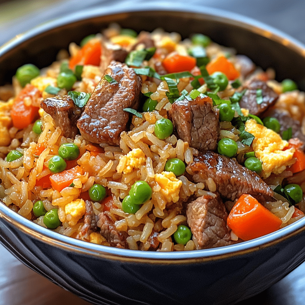 Homemade Beef Fried Rice Delight