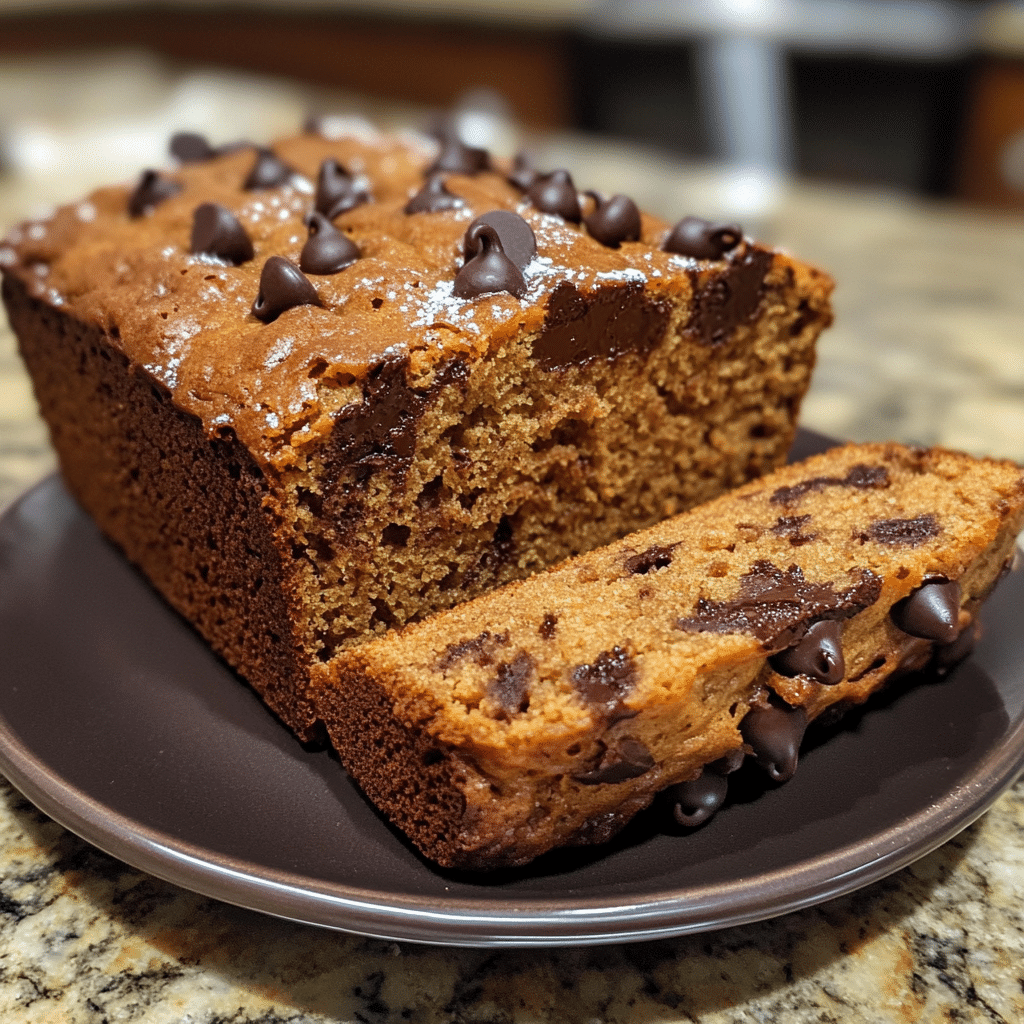 Moist Pumpkin Chocolate Chip Bread with Warm Spices