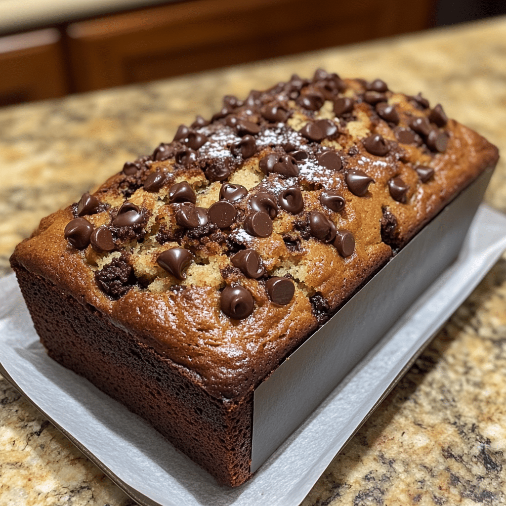 Warm Chocolate Chip Banana Bread Bliss