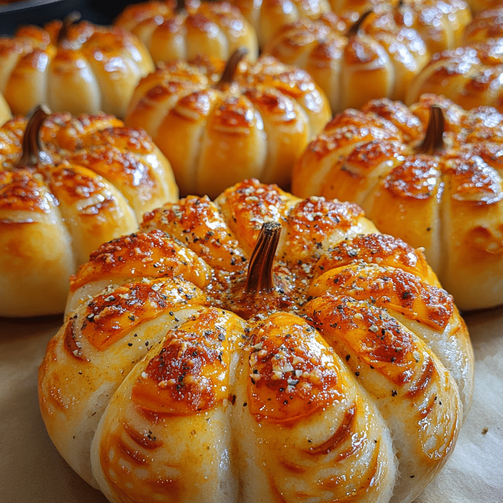 Pumpkin-Shaped Pizza Rolls