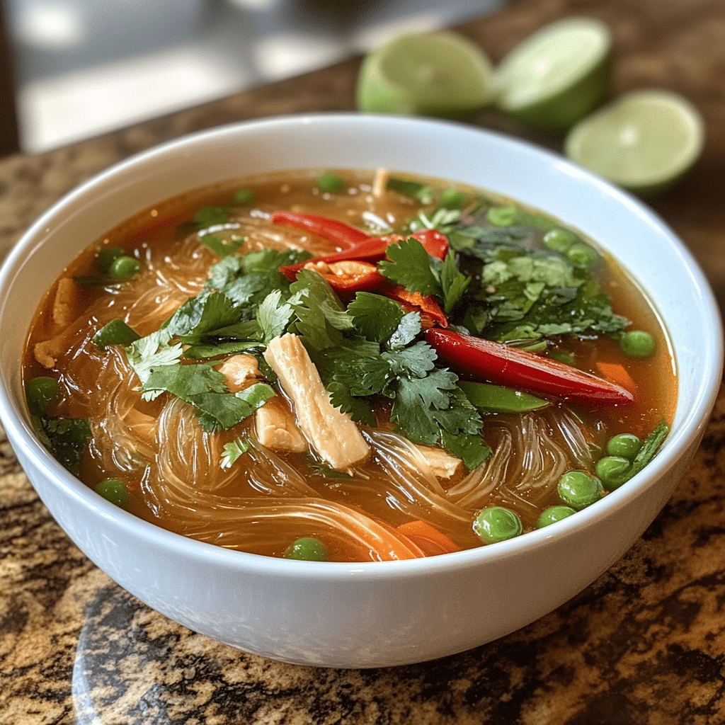 Spicy Thai Glass Noodle Soup