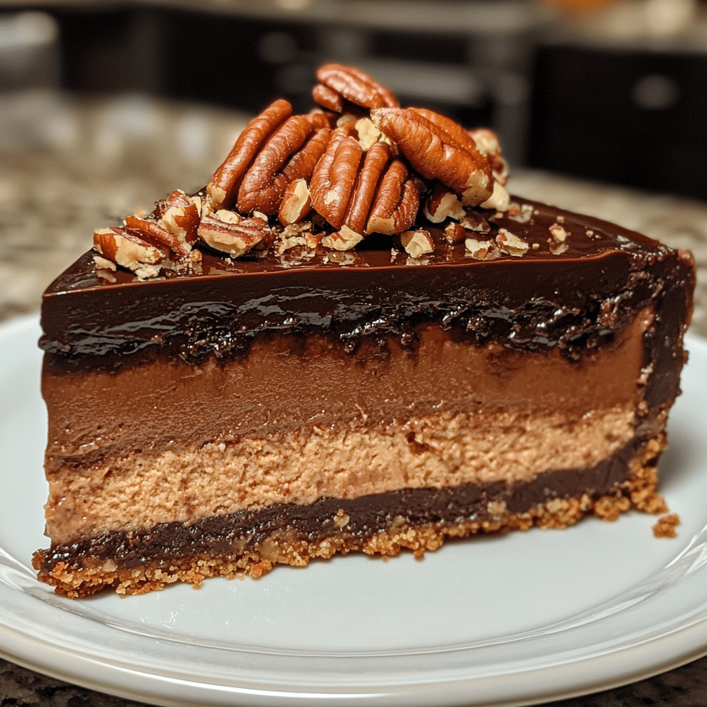 Chocolate Bourbon Pecan Cheesecake Bliss