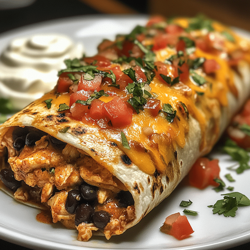 Savory Slow Cooker Chicken Burritos