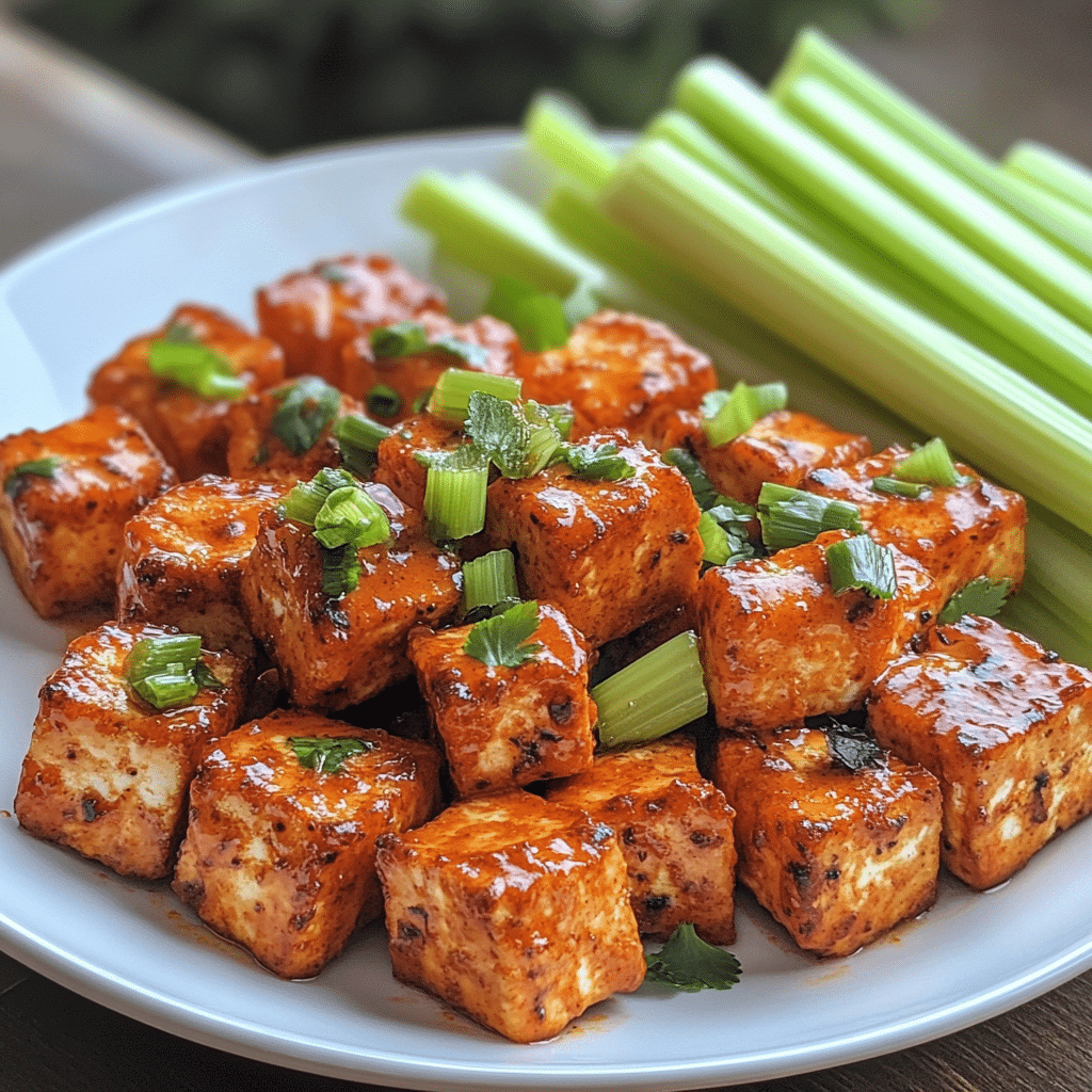 Crispy Air Fryer Buffalo Tofu Bites