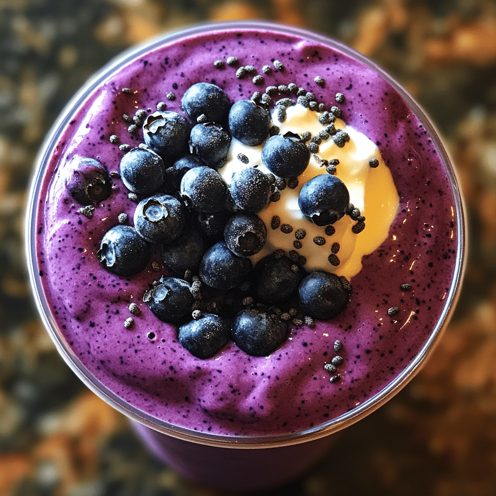 Blueberry Spinach Protein Smoothie
