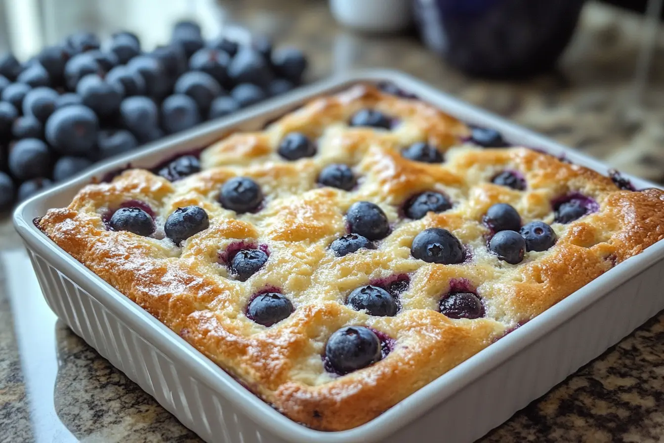 Blueberry Cottage Cheese Breakfast Bake