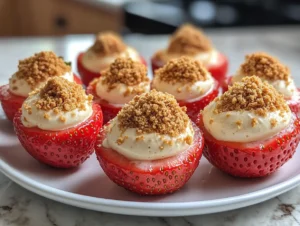 Cheesecake deviled strawberries recipe picture