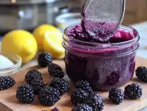Blackberry puree recipe picture in kitchen