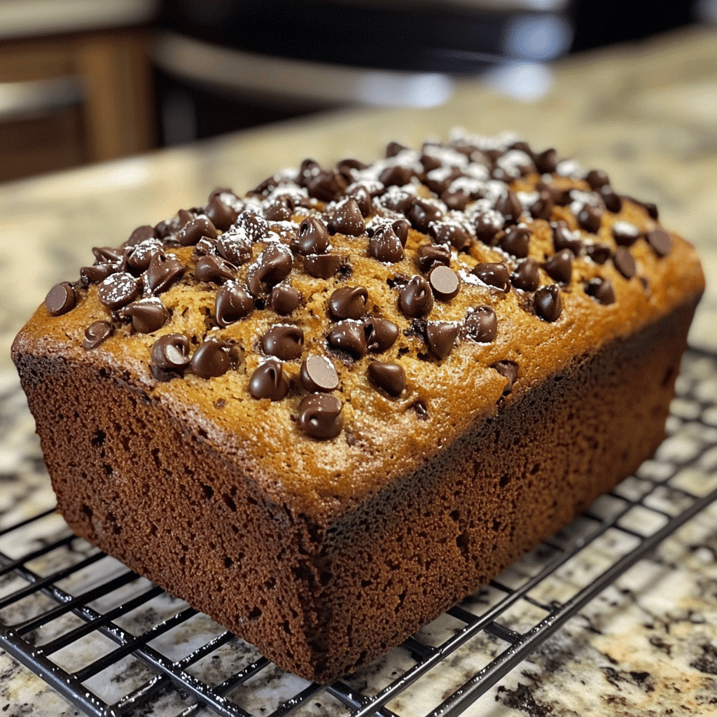 Warm Chocolate Chip Banana Bread Bliss
