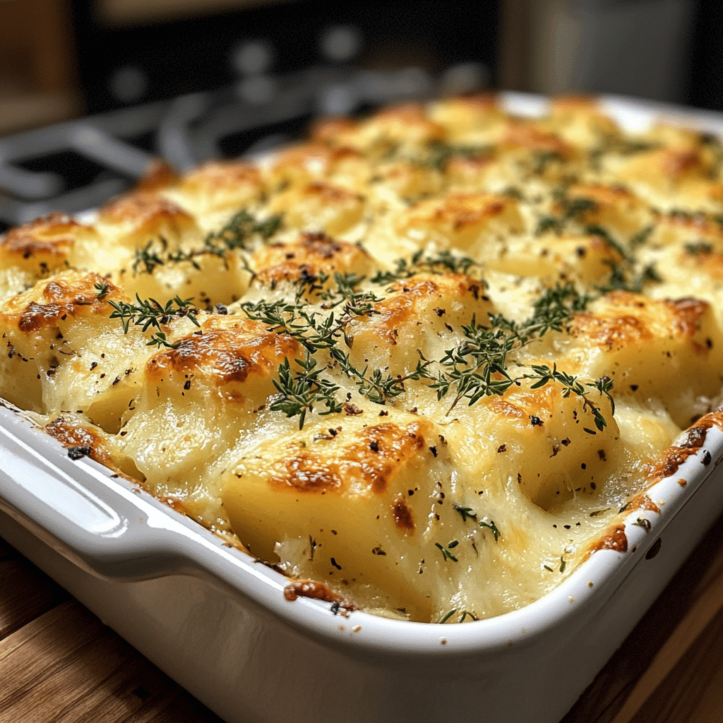 Potato Stuffing Casserole with Herb Infusion