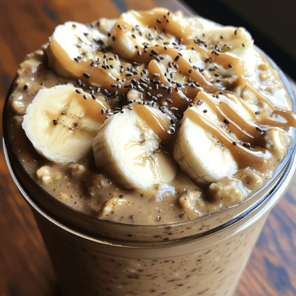 Creamy High Protein Peanut Butter Banana Overnight Oats
