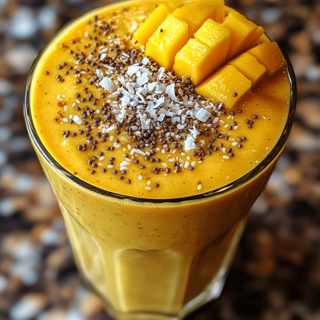 Creamy Coconut Mango Turmeric Smoothie Delight